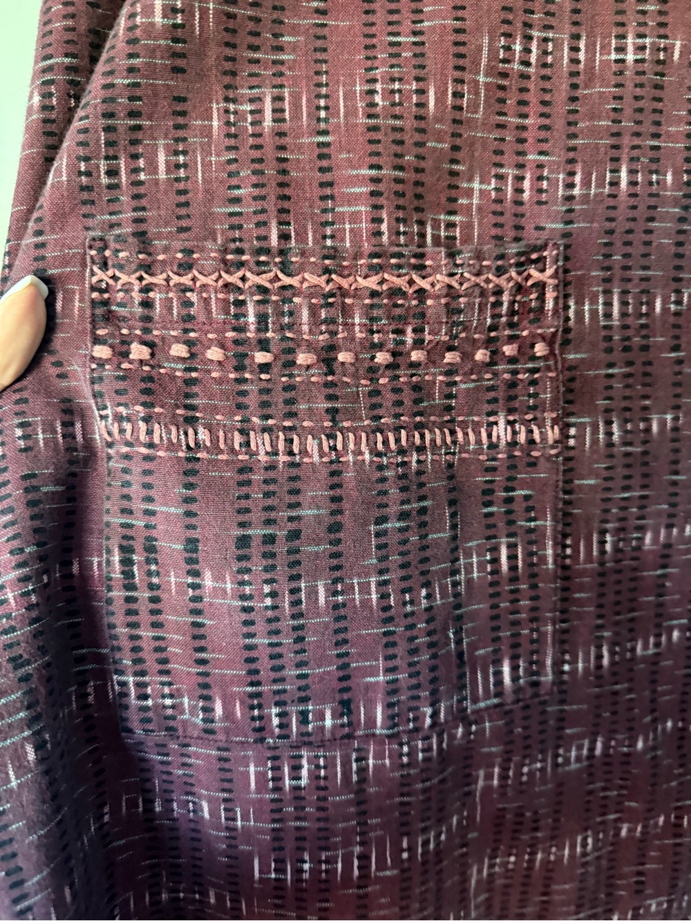 Marketplace Handwork of India Oversized Boho Shirt Tunic Size 1X - Picture 5 of 14